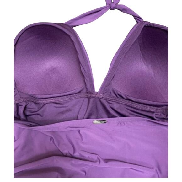 Calvin Klein Port Purple Halter Swim Tankini Top Size Small NWT - Picture 4 of 4